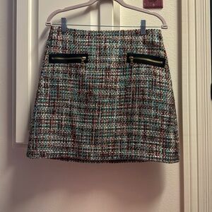 Multicolor tweed mini skirt by The Loft